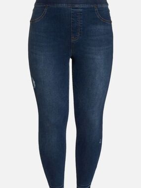 Spanx Distressed Skinny Jeans, Medium Wash